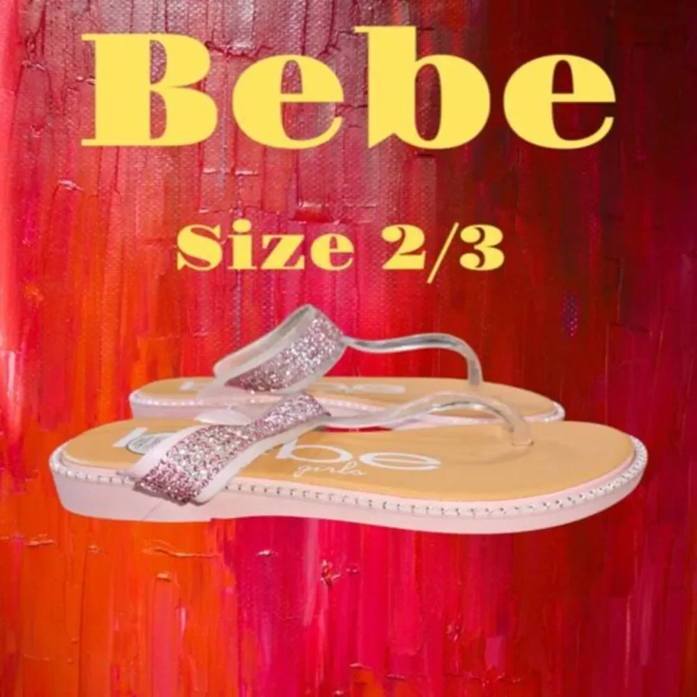 NEW BeBe Clear Ombre Sandals Girl's Size‎ 2/3 (4468)